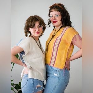 Baizaar Woven Crop Top One Size Fits Most